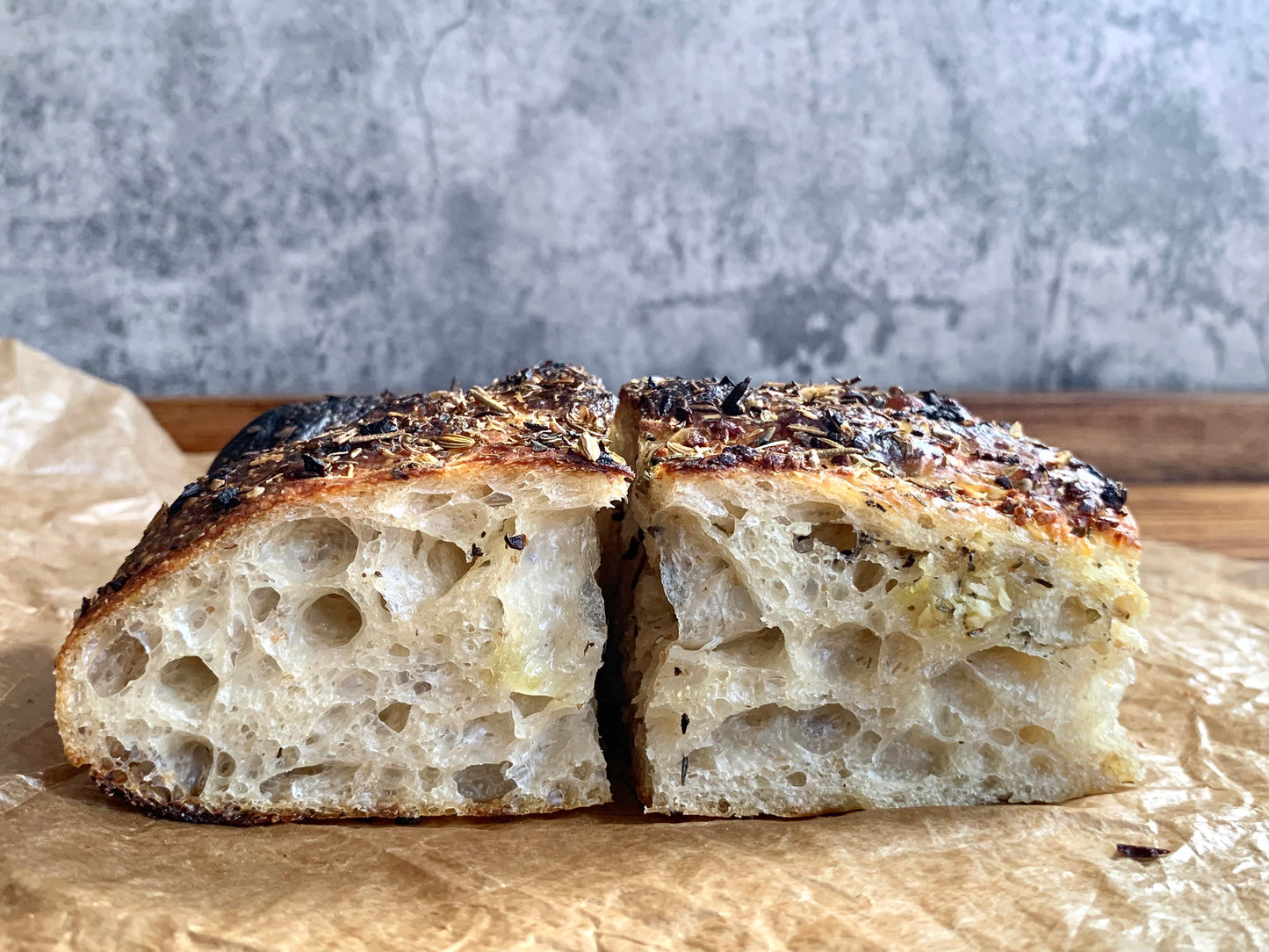 Garlic and Herbs Sourdough Focaccia