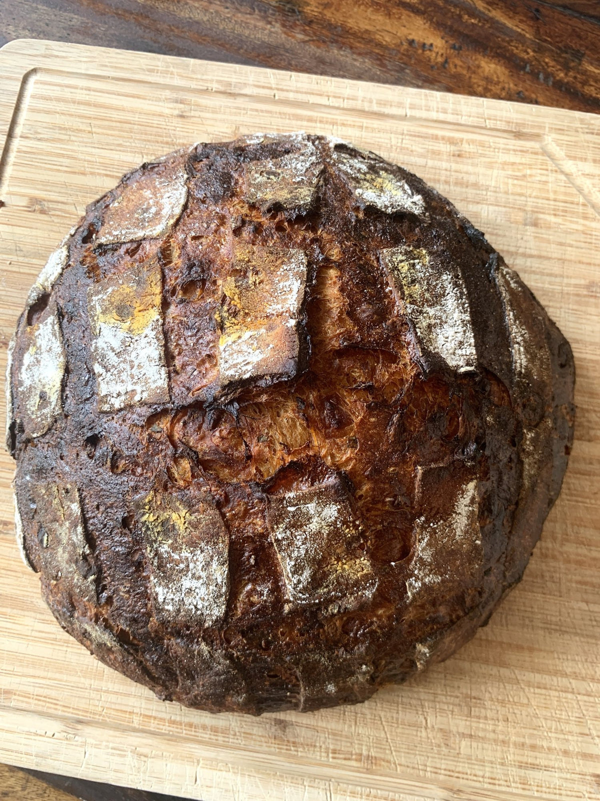 Gochujang Cheddar Sourdough Boule