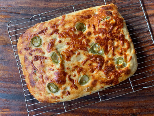 Jalapeno Cheddar Sourdough Focaccia