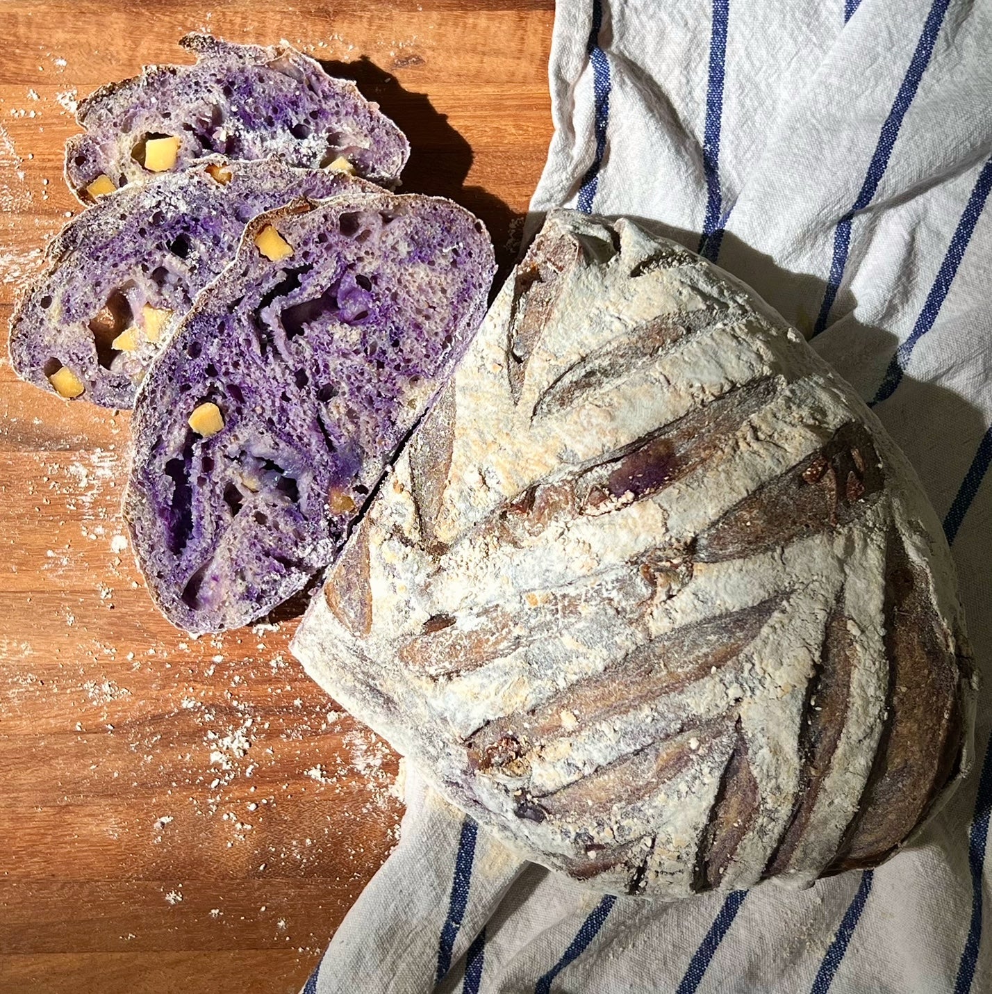 Ube Queso Sourdough Batard